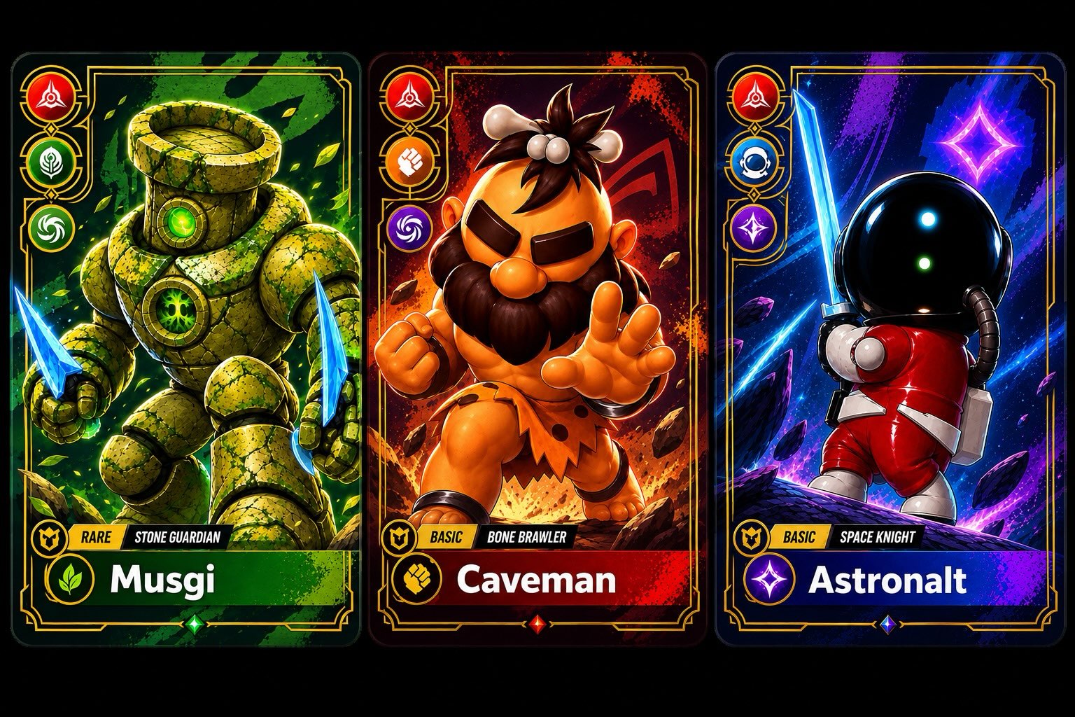 Enquanto espera por outros players, os cards de personagens aparecem na tela… Em breve teremos outros players e cards…